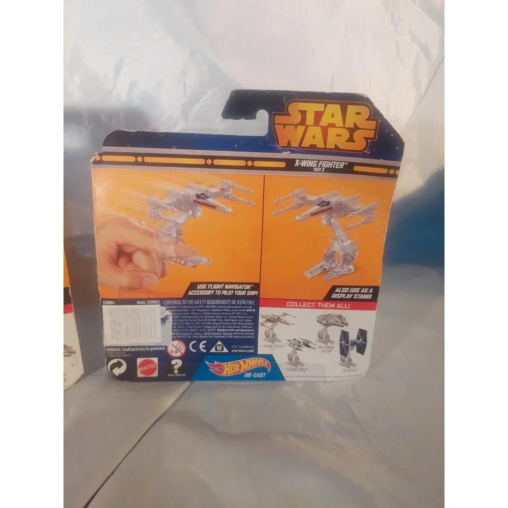 Hot Wheels Star Wars Set Of 3 Red 3 X-Wing Fighter, Ghost, Vulture Droid Sealed